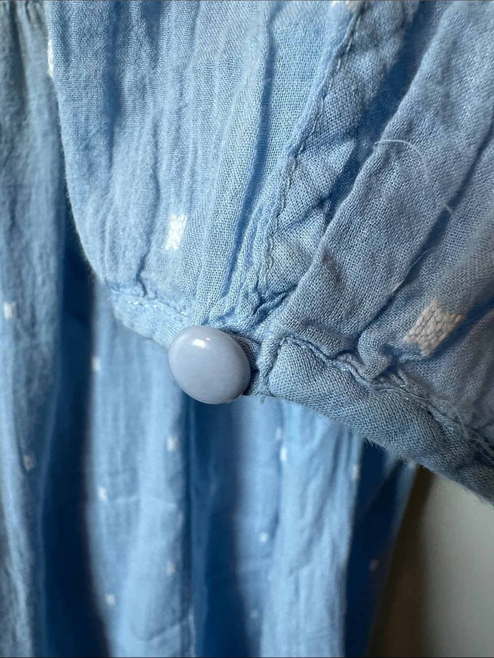 J. CREW Light Blue Peasant Blouse with Tassel Tie